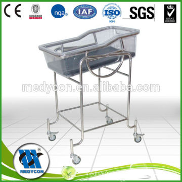 medical stainless steel hospital acrylic baby crib